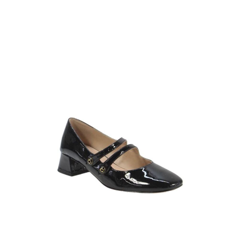 Coach Womens Angelina Patent Leather Mary Jane Heels Black Size 8